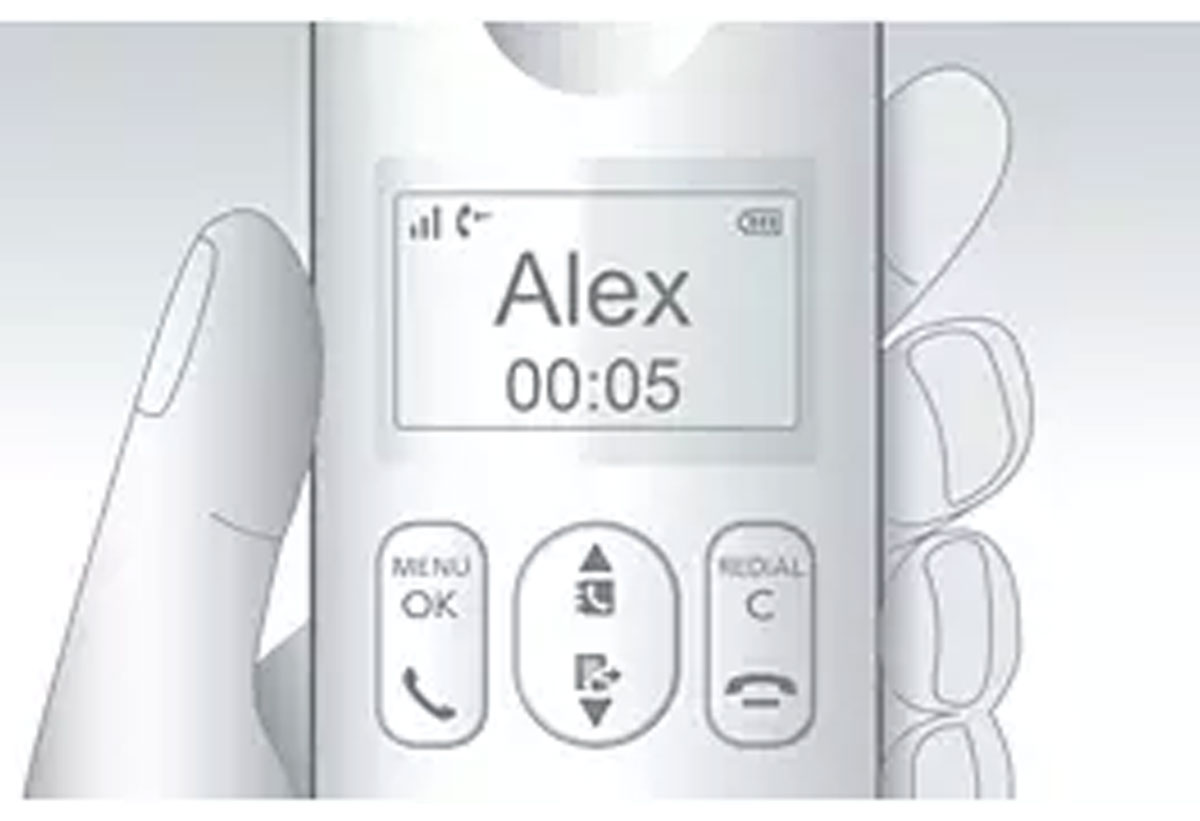 Απεικονίζεται λειτουργία αναγνώρισης κλήσης στην οθόνη του τηλεφώνου.